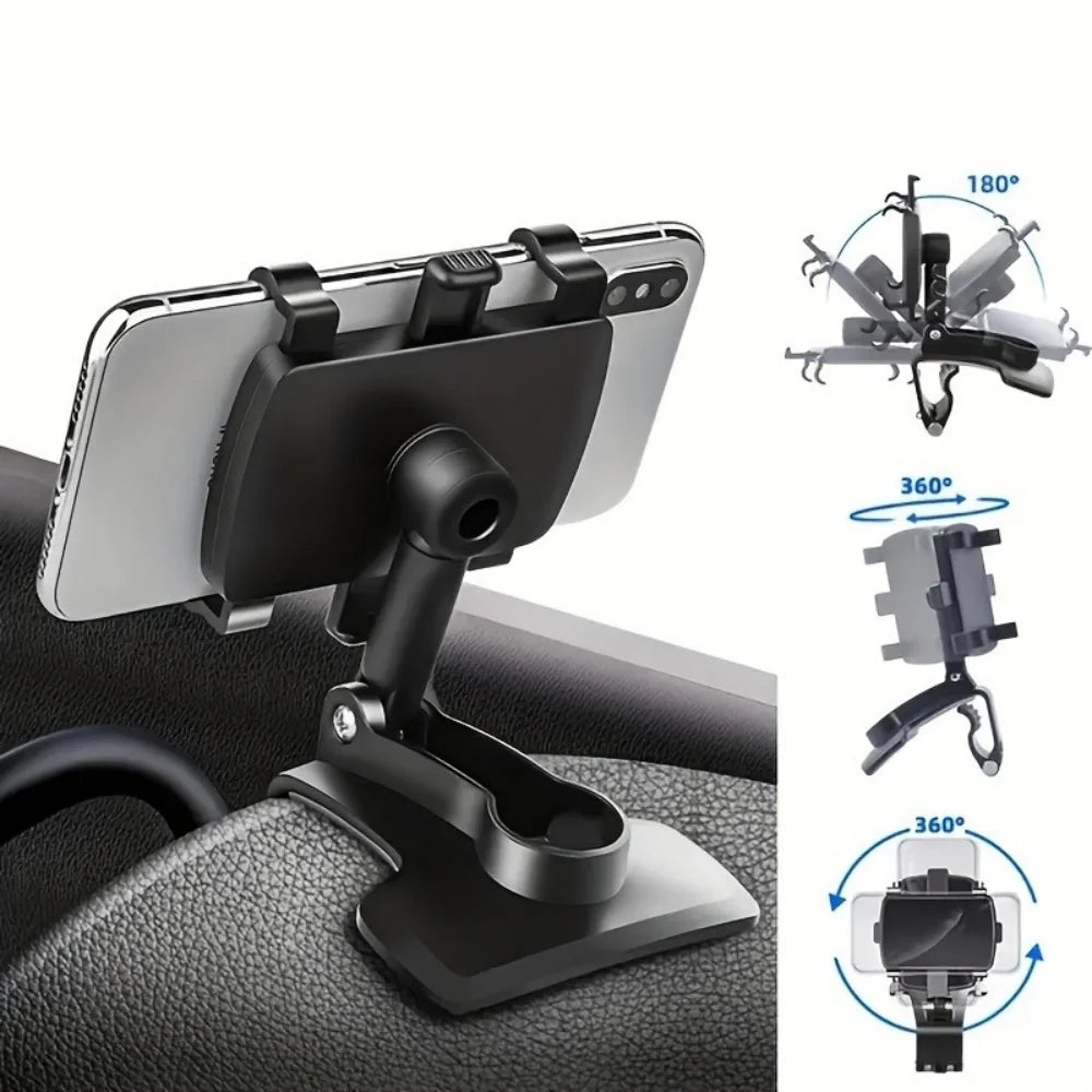 360 Degree Rotation Car Phone Holder Stand Universal Car Clip Mount
