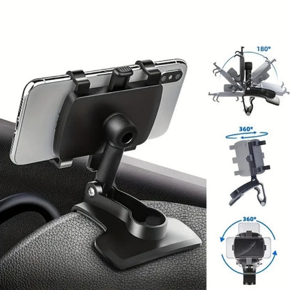 360 Degree Rotation Car Phone Holder Stand Universal Car Clip Mount