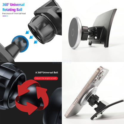 Phone Holder Car Magnetic Phone Mount Smart Sensing Wireless Charging