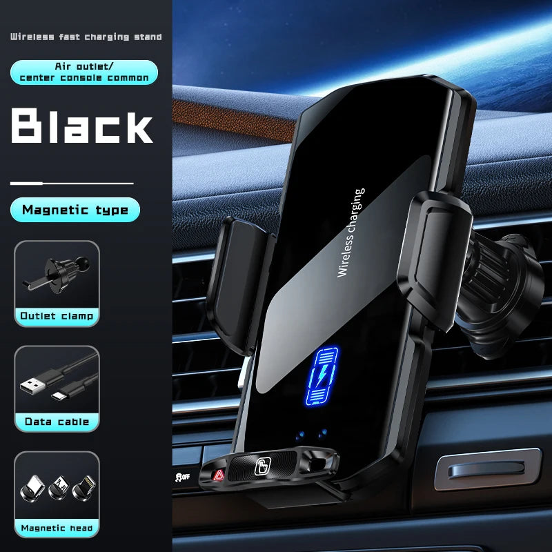 Wireless Car Phone Holder Stand 15W Fast Charge Touch Control