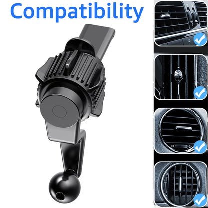 iBudim Universal Car Air Vent Hook Clip 17mm Ball Head Base
