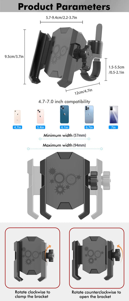 New Universal Cell Phone Clamp for Stroller Phone Holder Mount