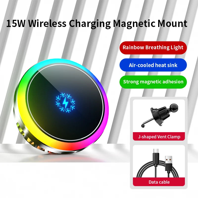 Wireless Car Charger 15W Magnetic Turbo Air Cooling