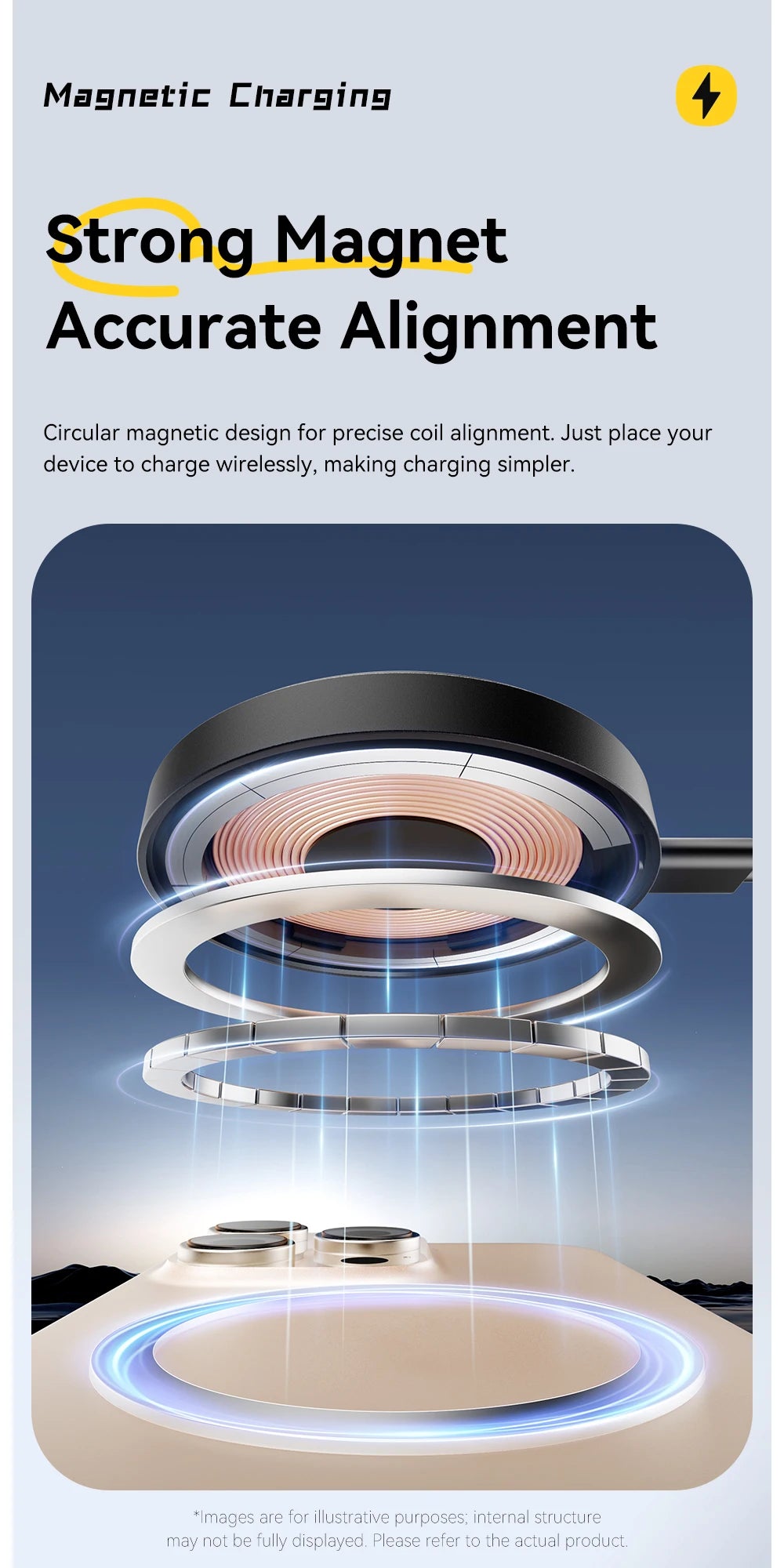 Magnetic 15W Wireless Charger Fast Charging Pad Stand