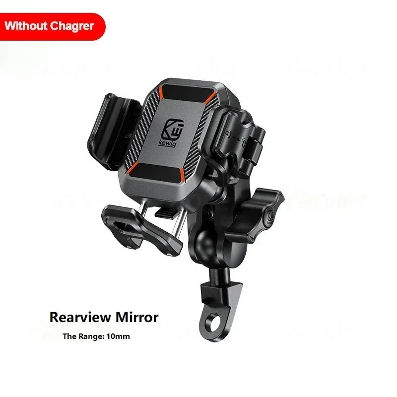 Motorcycle Phone Holder Shockproof 15W Wireless Charger