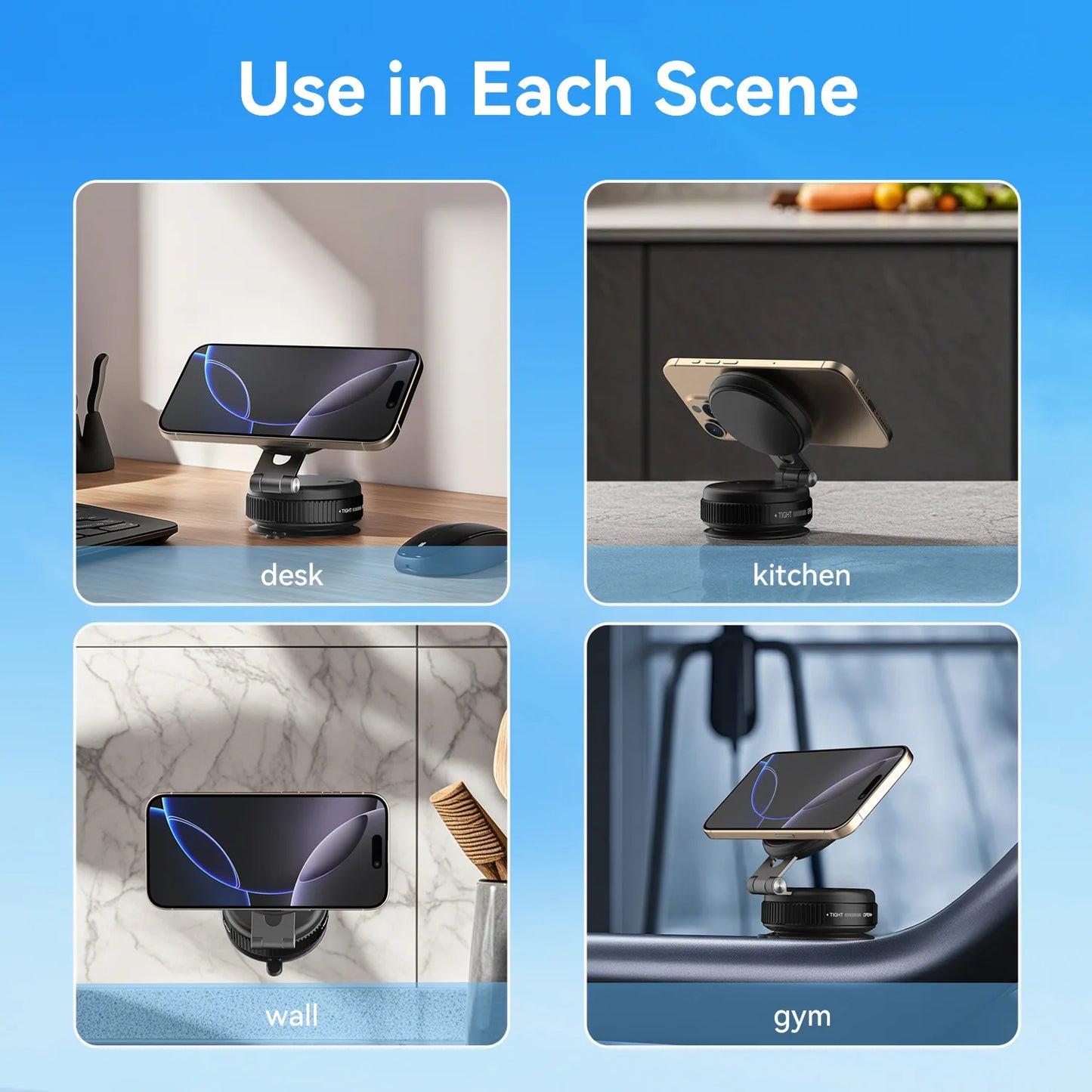 Model Powerful Vacuum Suction Mobile Phone Holder Extendable