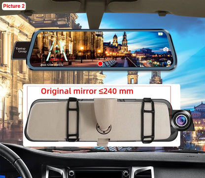 E-ACE 2K Car DVR WIFI GPS Stream Media Mirror Optional