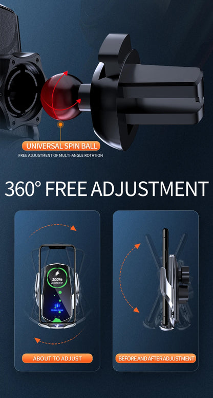 Car Phone Holder Phone Support Car Mounts Wireless Charging