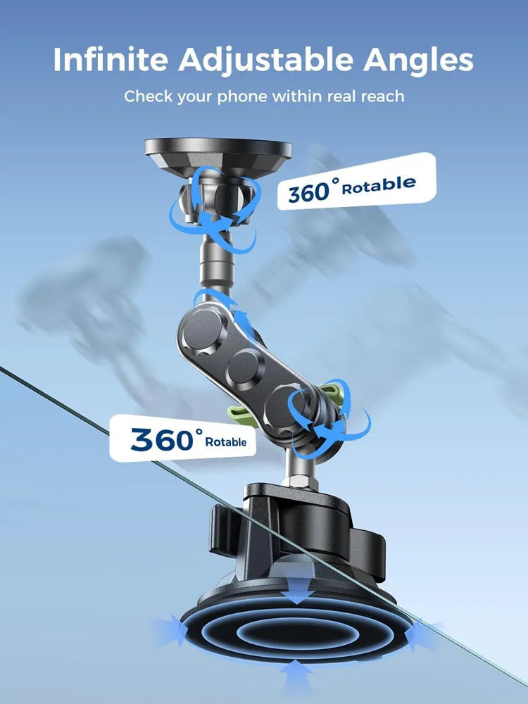 Lanparte Magnetic Car Phone Holder [Strong Suction&Strong Magnetic]