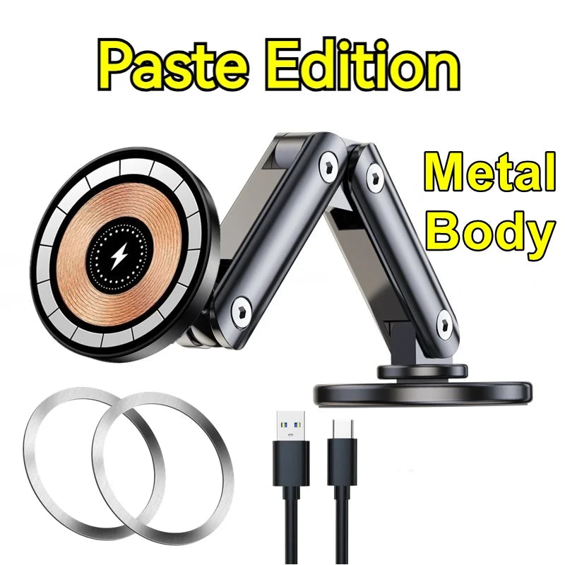 15W Universal Magnetic Car Phone Wireless Charger Holder