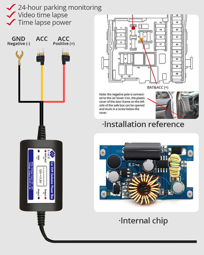 E-ACE 2K Car DVR WIFI GPS Stream Media Mirror Optional