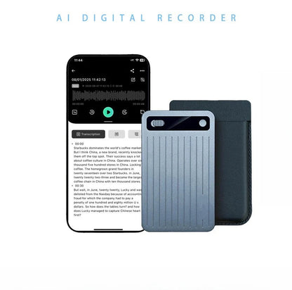 Ultra-thin AI Dual Mode Recorder Chatgpt AI Card Recorder
