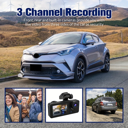 Dash Cam 2/3 Channel Car Black Box WiFi DVR HD 1080P