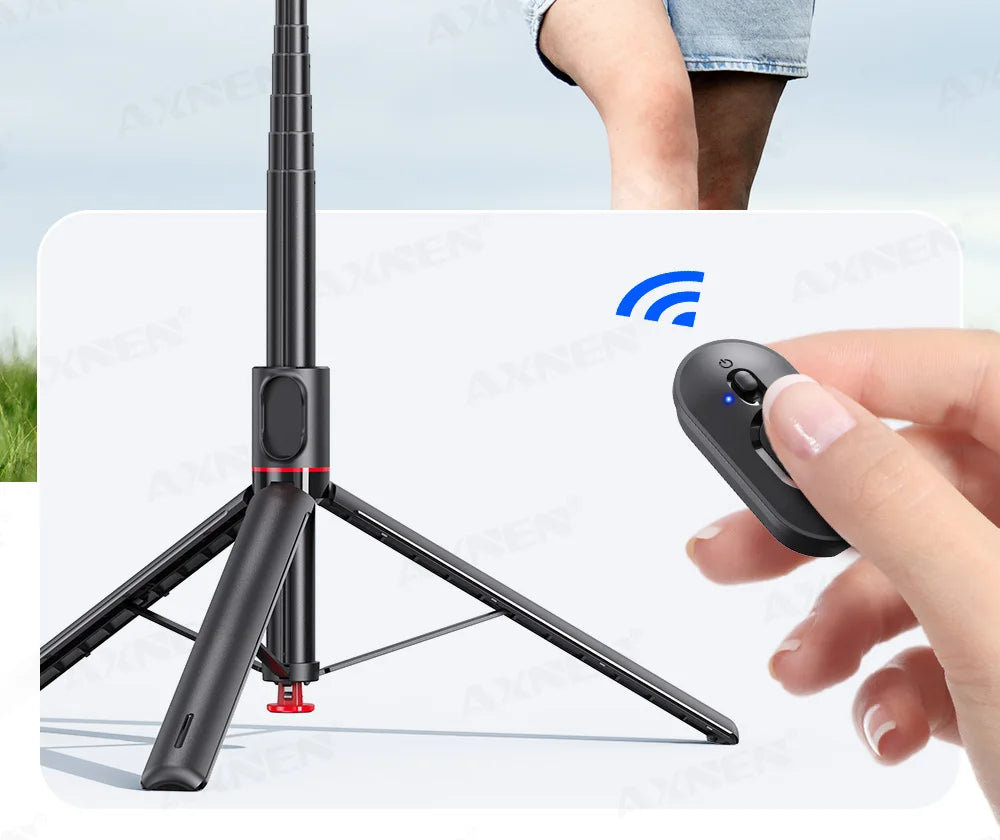 Bluetooth Selfie Stick Tripod Auto Pop-Up Foldable Holder
