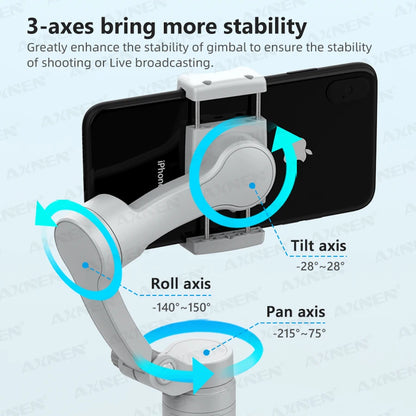 AXNEN 3-Axis Gimbal Handheld Self Stabilizer with Tripod