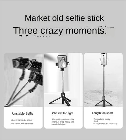 BSLIUFANG Selfie Stick Wireless Tripod Stand with Light