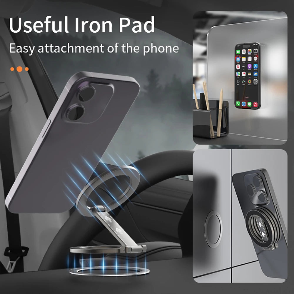 Double-Sided Magnetic Attraction Cell Phone Circular Holder