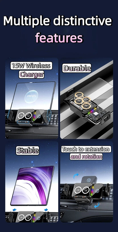 Universal Car Phone Wireless Charging Holder 360° Rotation Mount