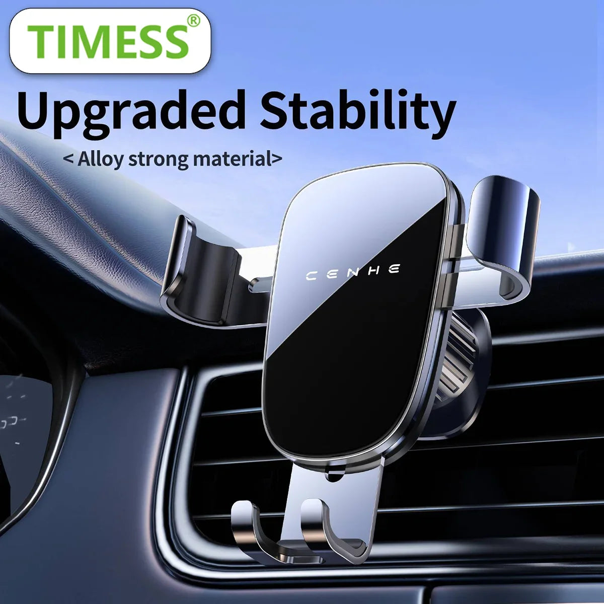 TIMESS Car Holder Mount Upgrade Auto Locking Universal Phone Stand Holder