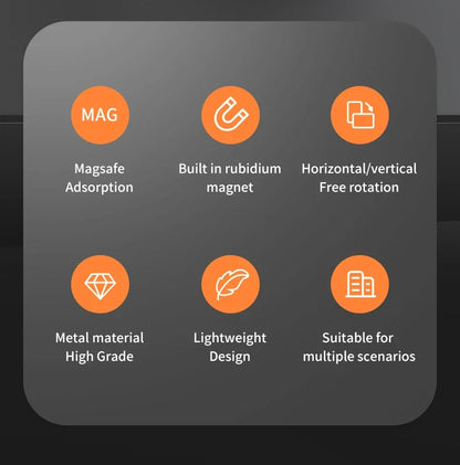 Double-Sided Magnetic Phone Ring Holder for MagSafe Kickstand