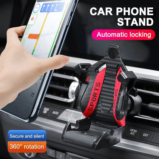 360 Carbon Fiber Racing Seat Shaped Car phone holder
