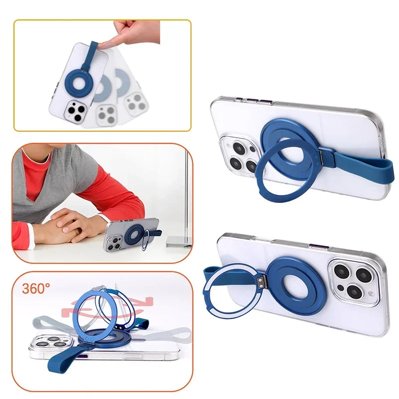 Strong Magnetic 360° Rotation Metal Ring Stand Car Phone Holder