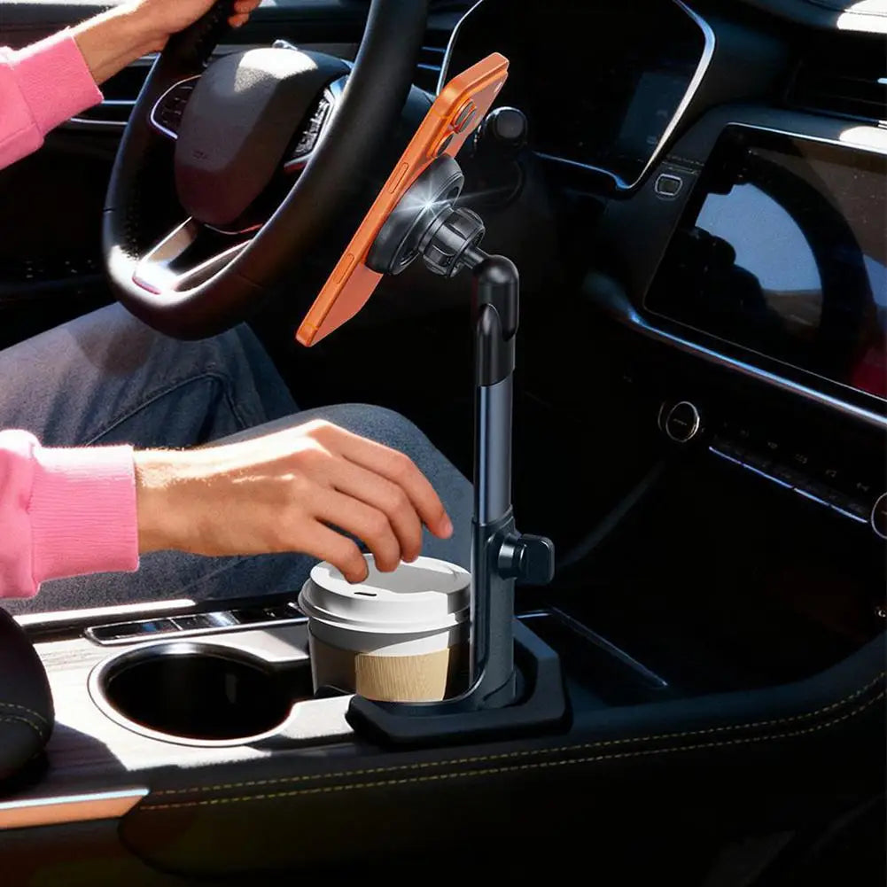 2-In-1 Height-adjustable Car Cup Mount Holder 360° Rotation