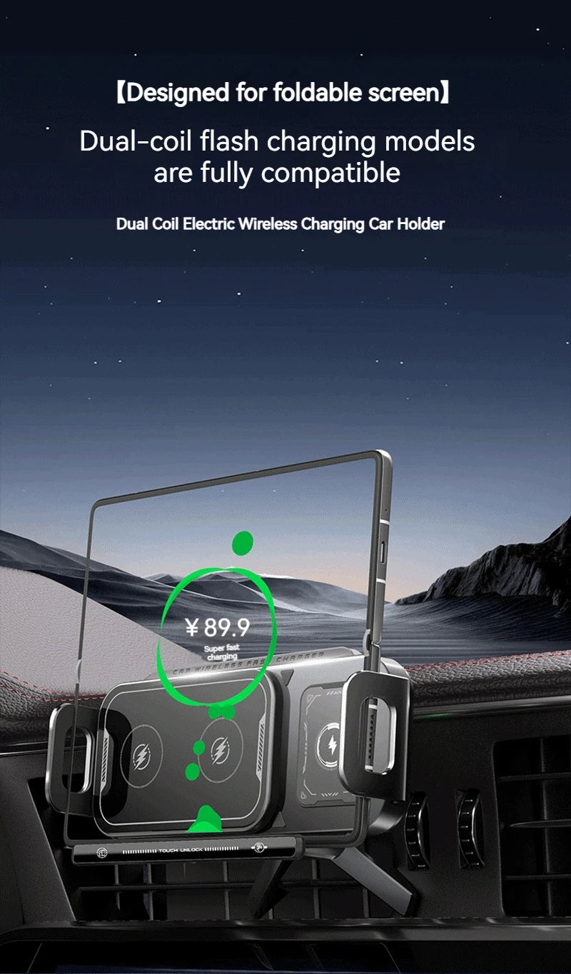 Universal Car Phone Wireless Charger Holder 360° Rotation Mount