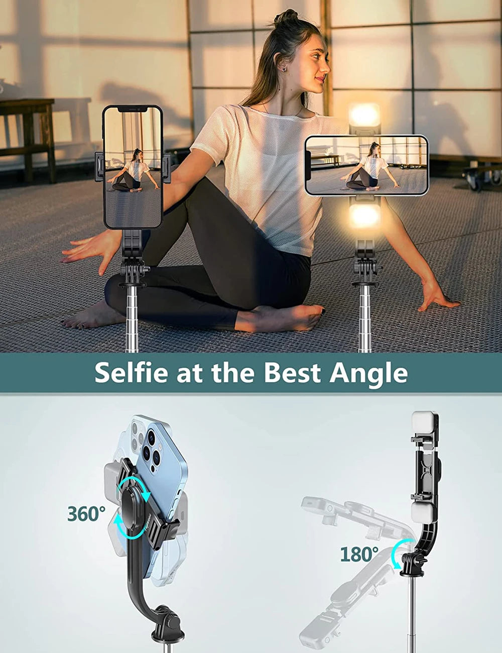 Extended Foldable Wireless Bluetooth Selfie Stick Tripod