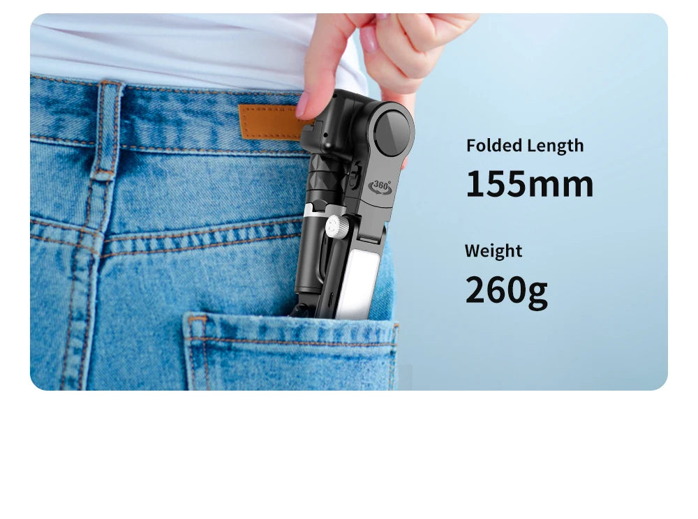 Bluetooth Smartphone Gimbal Stabilizer with Extendable Stick