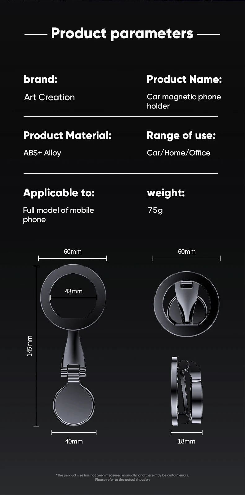 Magnetic Magsafe Car Phone Holder For Vehicles Mobile Support