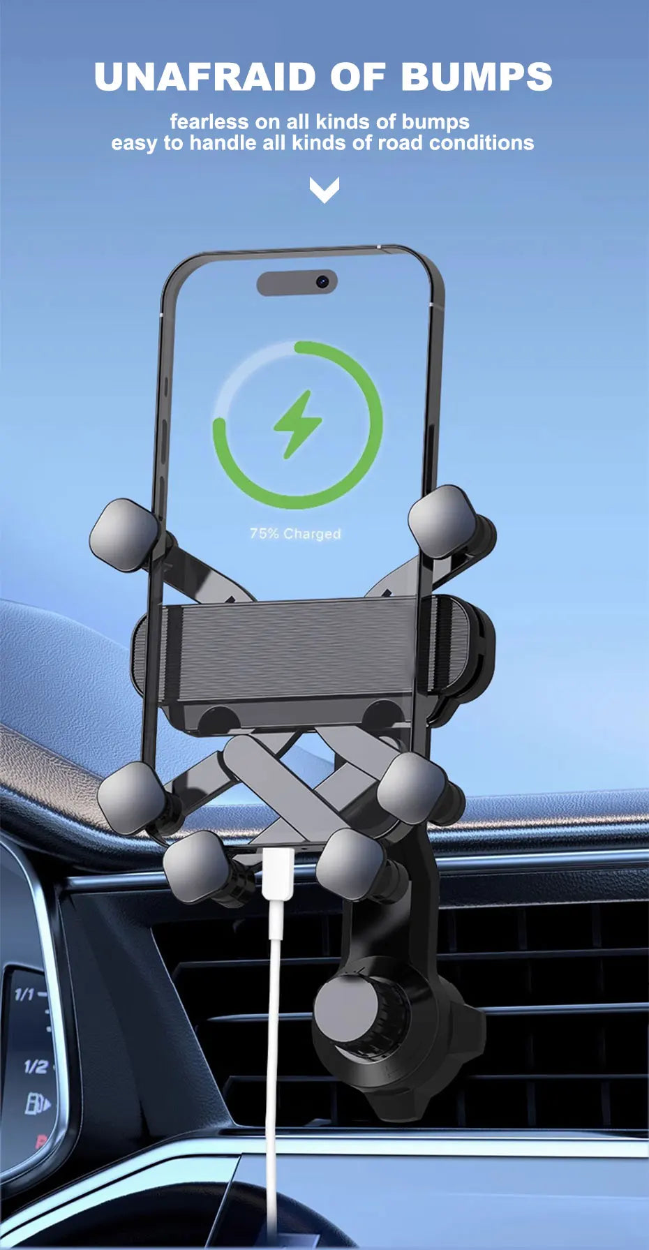 SEAMETAL Car Phone Holder Gravity Auto Cellphone Stand Mount