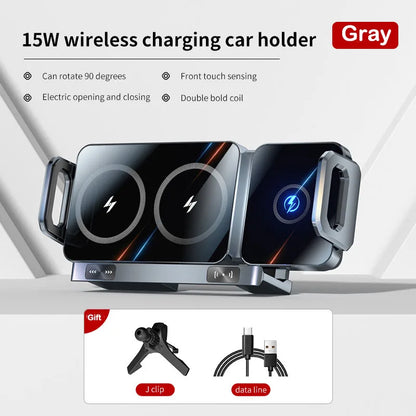 New 15W Wireless Fast Car Charger Mount Gravity Car Phone Holder