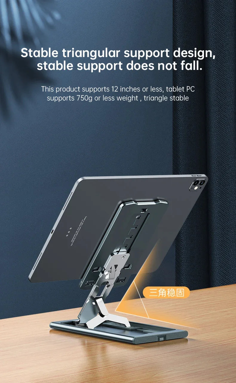 Folding Metal Phone Stand Solid Support Kickstand Phone Holder