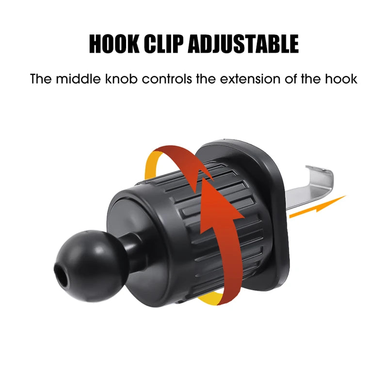 Car Air Vent Clip Mount 17mm Ball Head Base for Car