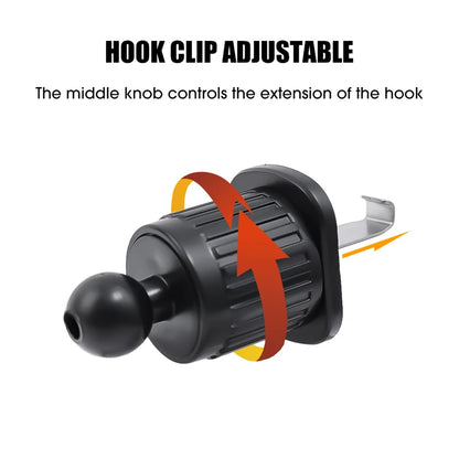 Car Air Vent Clip Mount 17mm Ball Head Base for Car