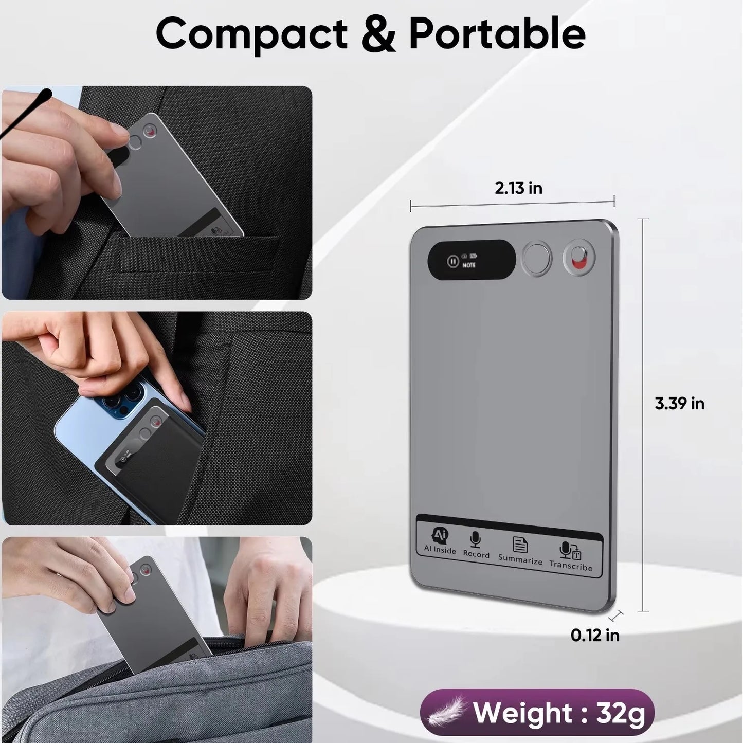 AI ChatGPT-4 Intelligent Voice Recorder App Control Recorder Summarize