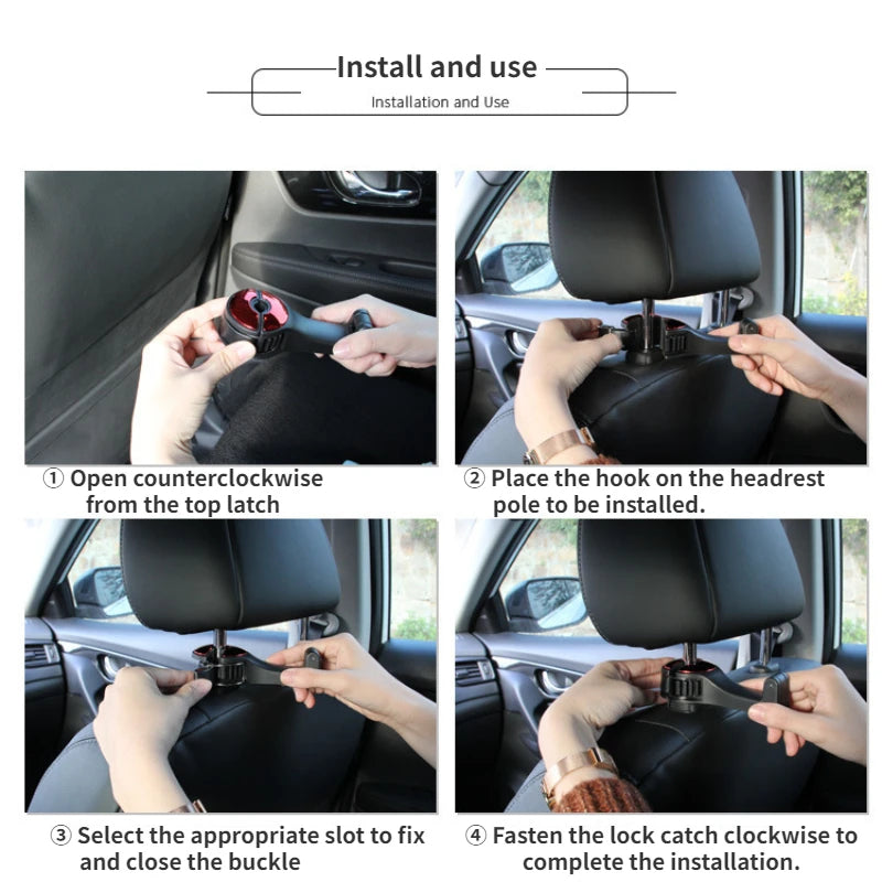 Car mounted hook black phone holder hook multifunctional
