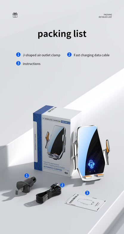 Max 66W Magnetic Head Car Phone Holder 15W Wireless Charger