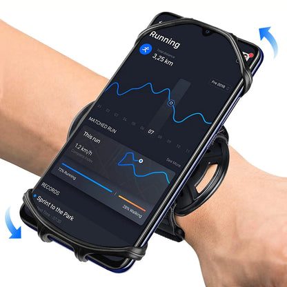 Running Wristband Phone Holder 360°Rotation Detachable Sports