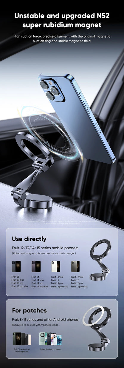 Magnetic Magsafe Car Phone Holder For Vehicles Mobile Support
