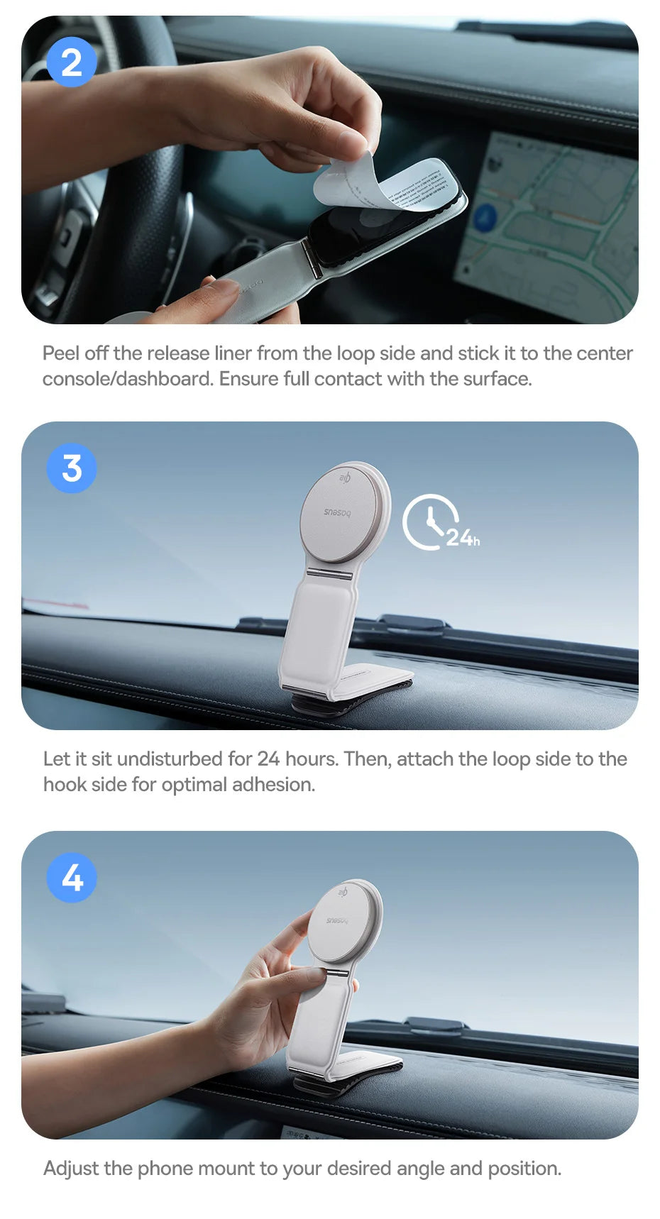 Baseus Car Phone Holder for iPhone 12-16 Wireless Charger