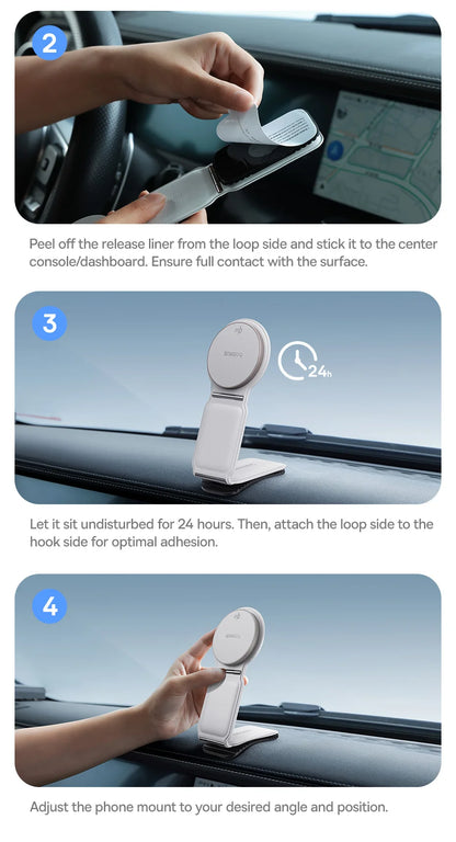 Baseus Car Phone Holder for iPhone 12-16 Wireless Charger