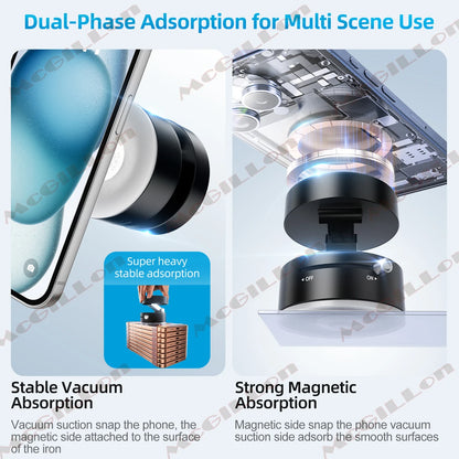 Vacuum Magnetic Suction Cup Folding Swivel Stand Phone Holder