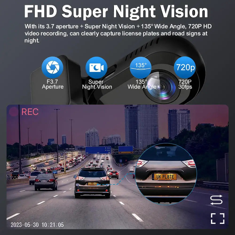 TAVALER Mini HD Car Video Recorder DVR Dash Cam