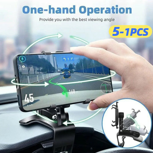 Car Dashboard Support 360 Degree Rotating Auto Grip Phone Holder