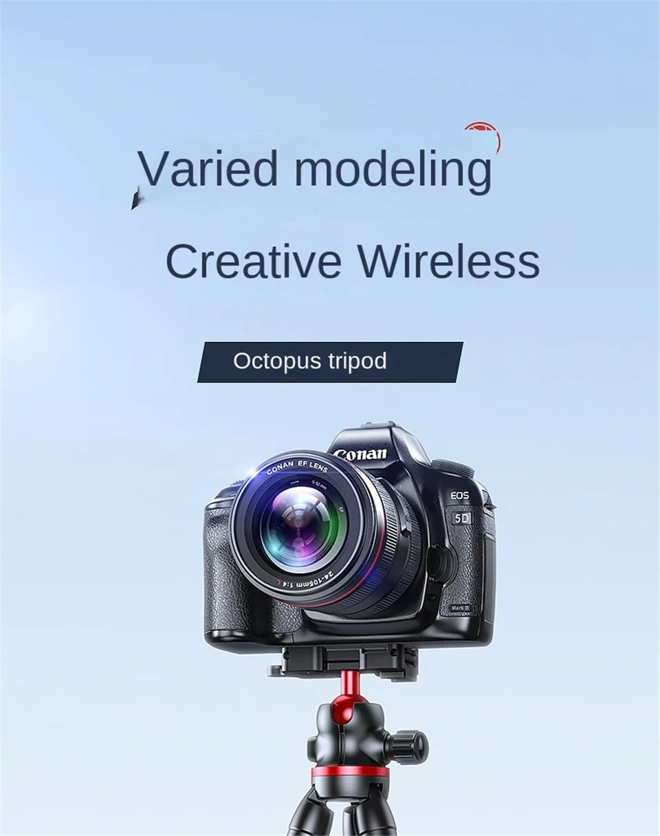 Flexible Octopus Tripod for Phone Camera DSLR 2in1 Design