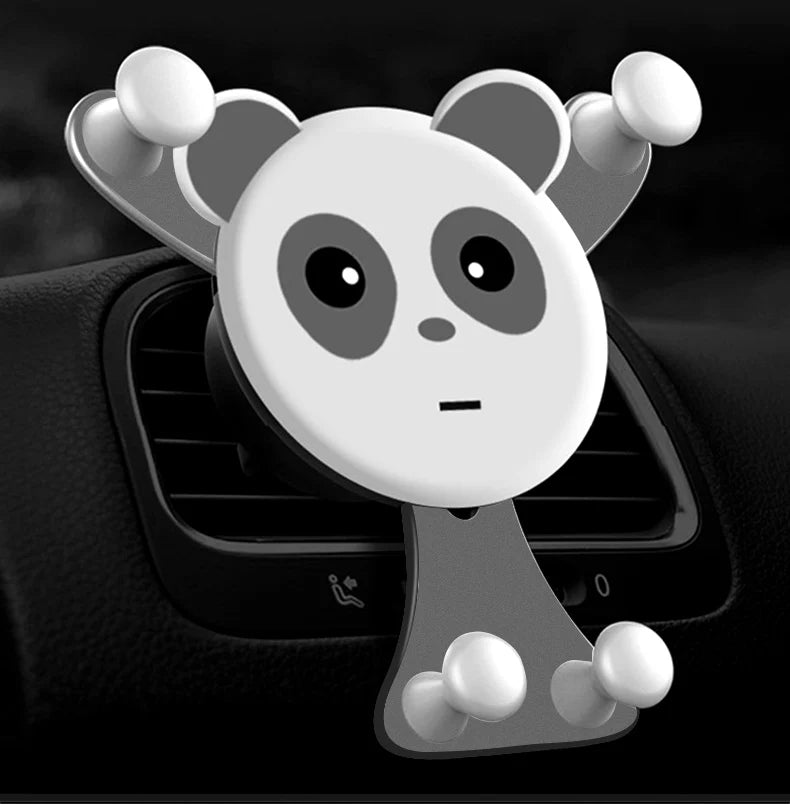 Gravity Car Phone Holder Air Vent Clip Smile Face
