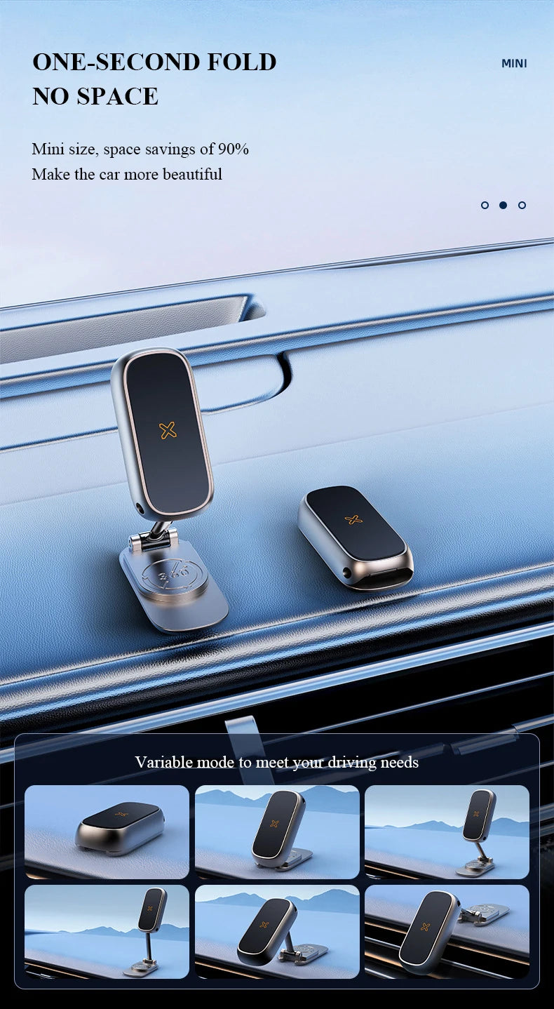 Magnetic Car Mount All-Metal Strongest Magnet Foldable