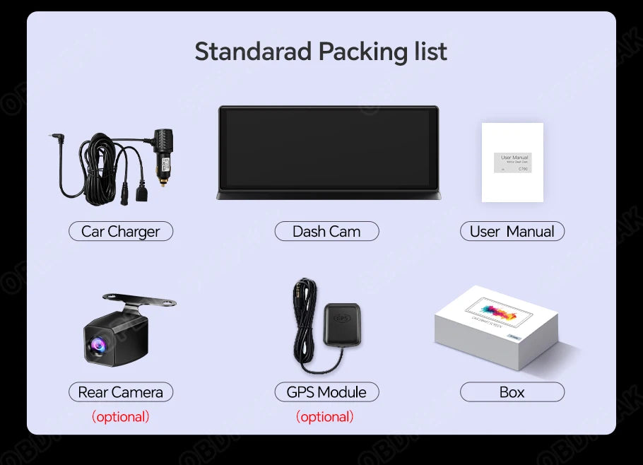 K2 Pro 11.3" Car DVR 4K Camera Wireless Car play Dash Cam